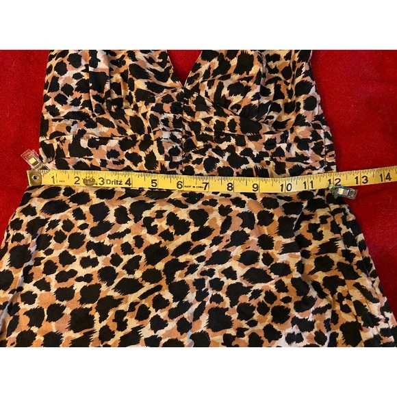 Women’s Animal Print Halter Top Dress - Picture 6 of 9